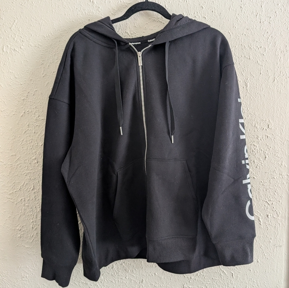Calvin Klein Performance Black Zip-Up Hoodie